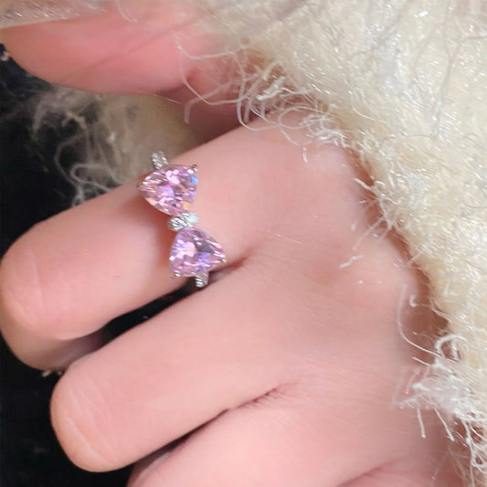 Lovely Pink Bow Ring